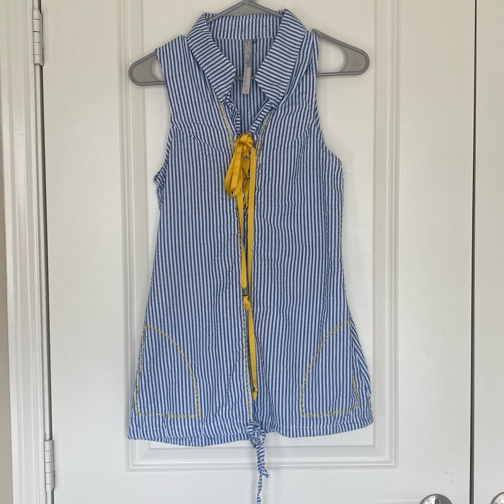 Le Shopo laced up shirt